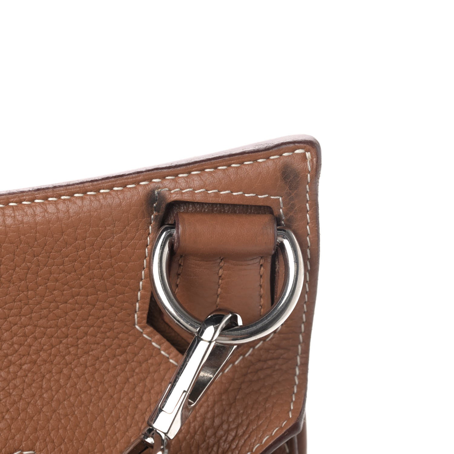 Hermes Taurillon Clemence Jypsiere 34 Gold 5 of 6
