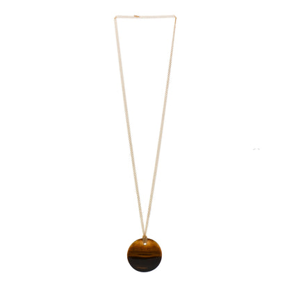 Tiffany 18K Yellow Gold Elsa Peretti Tiger Eye Touchstone Mesh Necklace 2 of 5