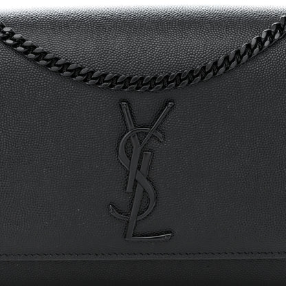Saint Laurent Grain De Poudre Medium Classic Monogram Monochrome Kate Satchel Black 8 of 11