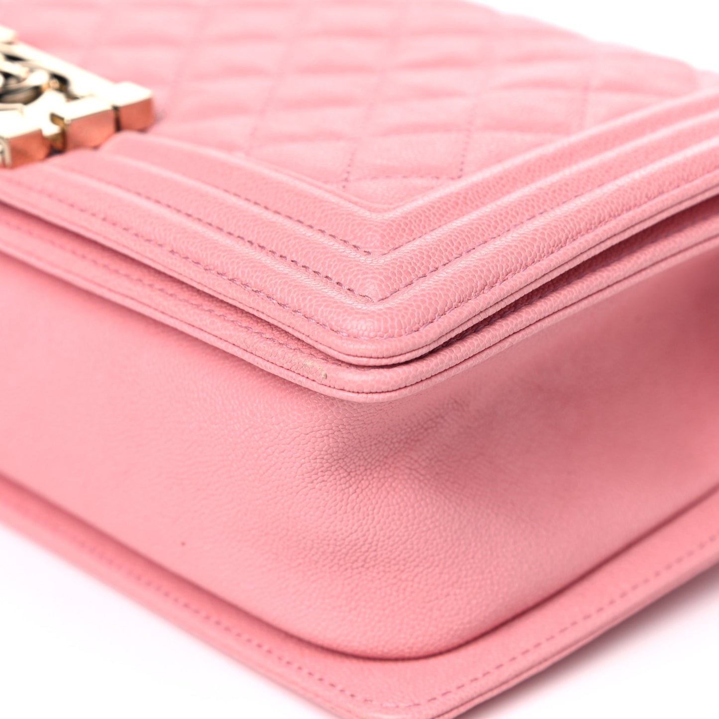 Caviar Quilted Medium Boy Flap Pink