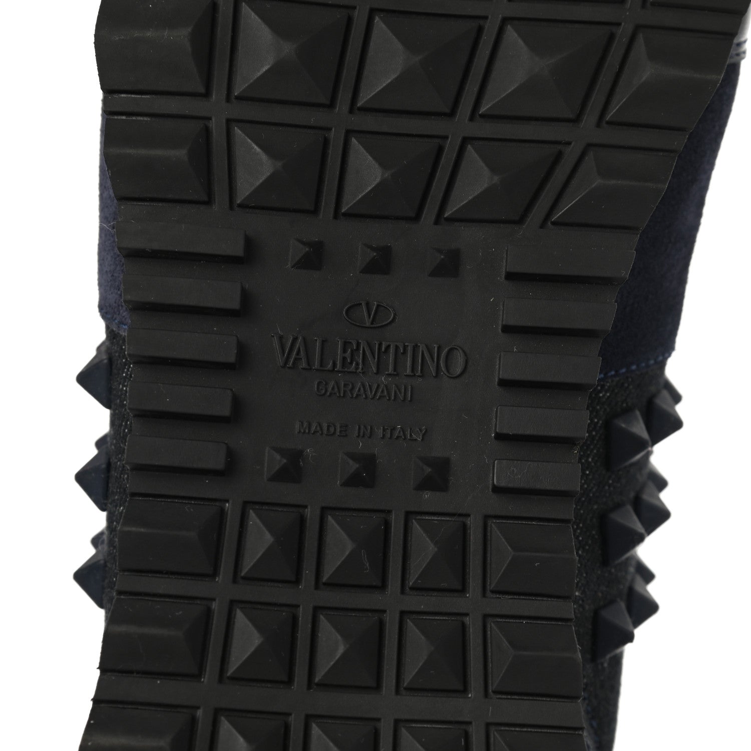 Valentino Garavani Denim Calfskin Suede Womens Rockstud Sneakers 37 Deep Denim 6 of 10