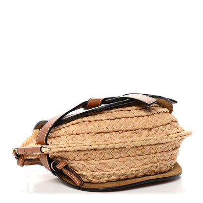 Loewe Calfskin Raffia Mini Gate Crossbody Bag Natural Tan 4 of 10