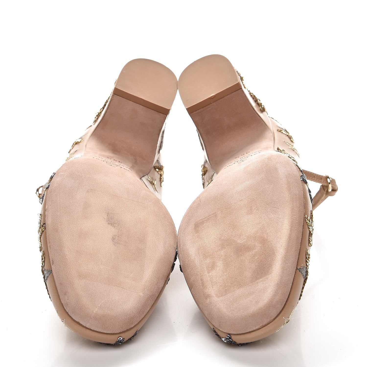 Valentino Garavani Nappa Star Embroidered Tan-Go Mary Jane 60mm Pumps 35.5 Soft Noisette 5 of 10