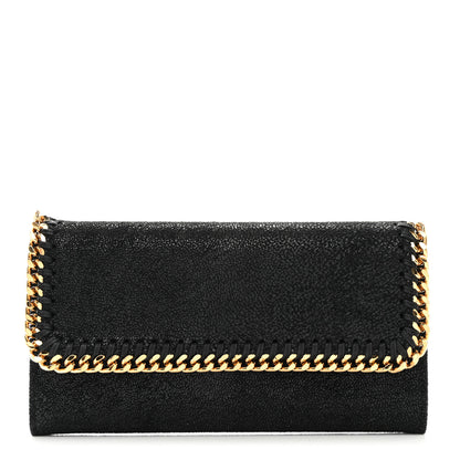 Stella McCartney Shaggy Deer Falabella Flap Wallet Black 1 of 6