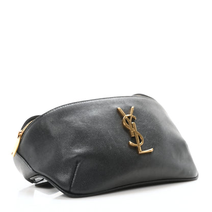 Saint Laurent Grain De Poudre Monogram Belt Bag Black 4 of 11