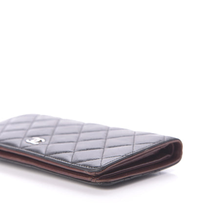 Chanel Lambskin Quilted Yen Wallet Black 8 of 13