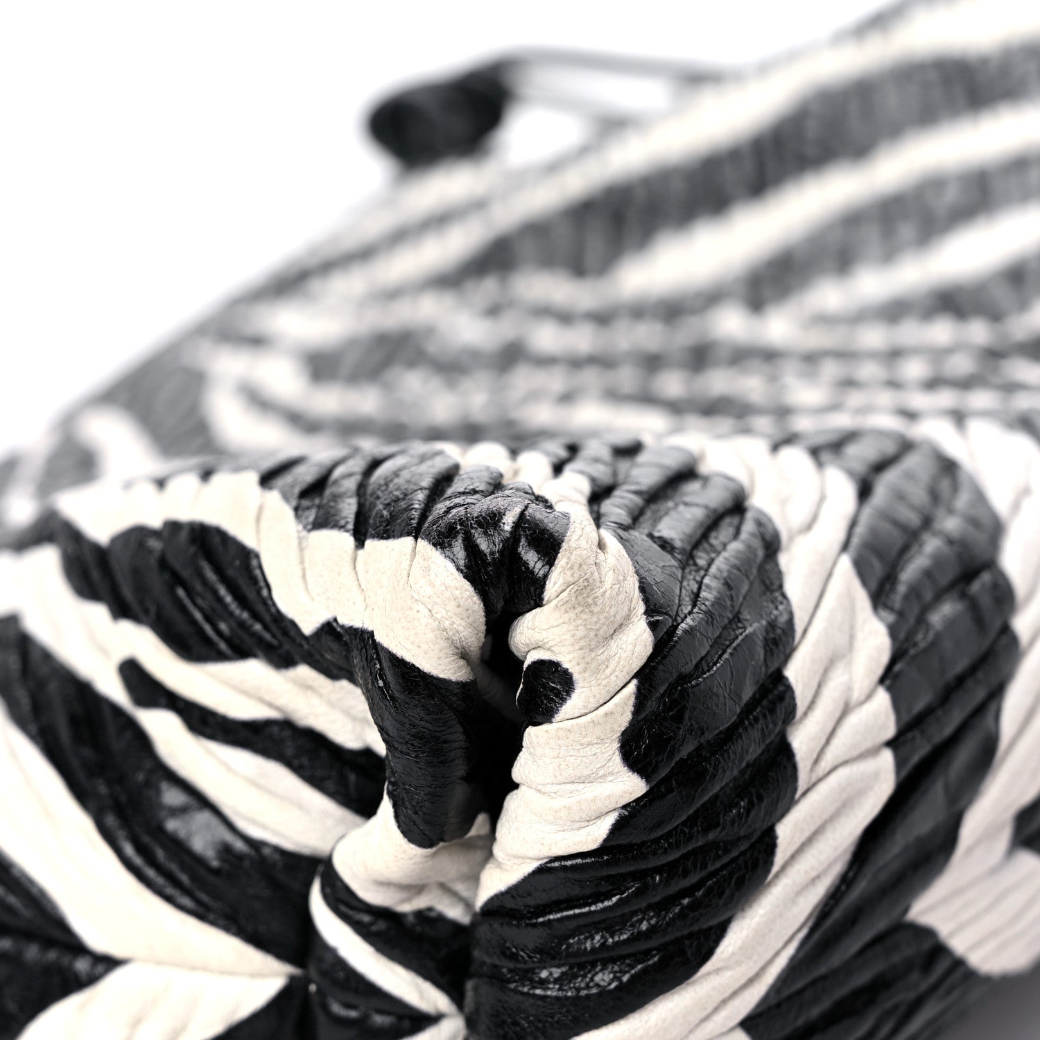 Bottega Veneta Nappa BV Trine Clutch Zebra 9 of 12