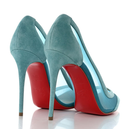 Christian Louboutin Veau Velours Rete Galativi 100 Pumps 37.5 Noumea 4 of 8