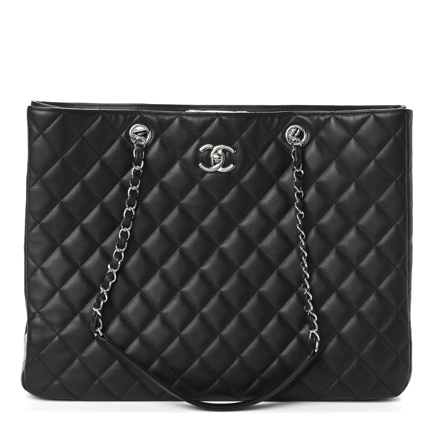 Chanel Calfskin Quilted Large Classic Shopping Tote Black 1 of 10