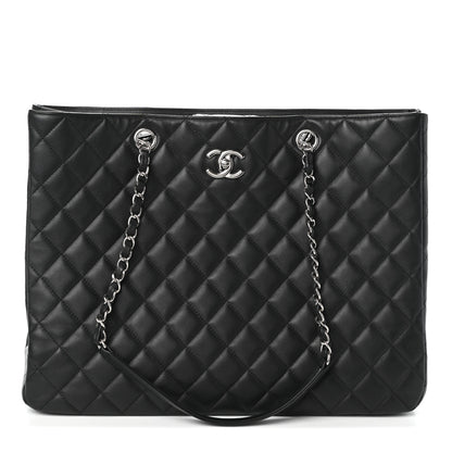 Chanel Calfskin Quilted Large Classic Shopping Tote Black 1 of 10