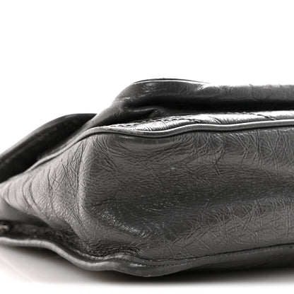 Saint Laurent Crinkled Calfskin Matelasse Monogram Medium Niki Chain Satchel Fog 9 of 12