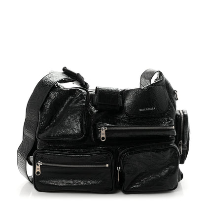 Balenciaga Agneau Arena Superbusy Messenger Bag Black 1 of 10
