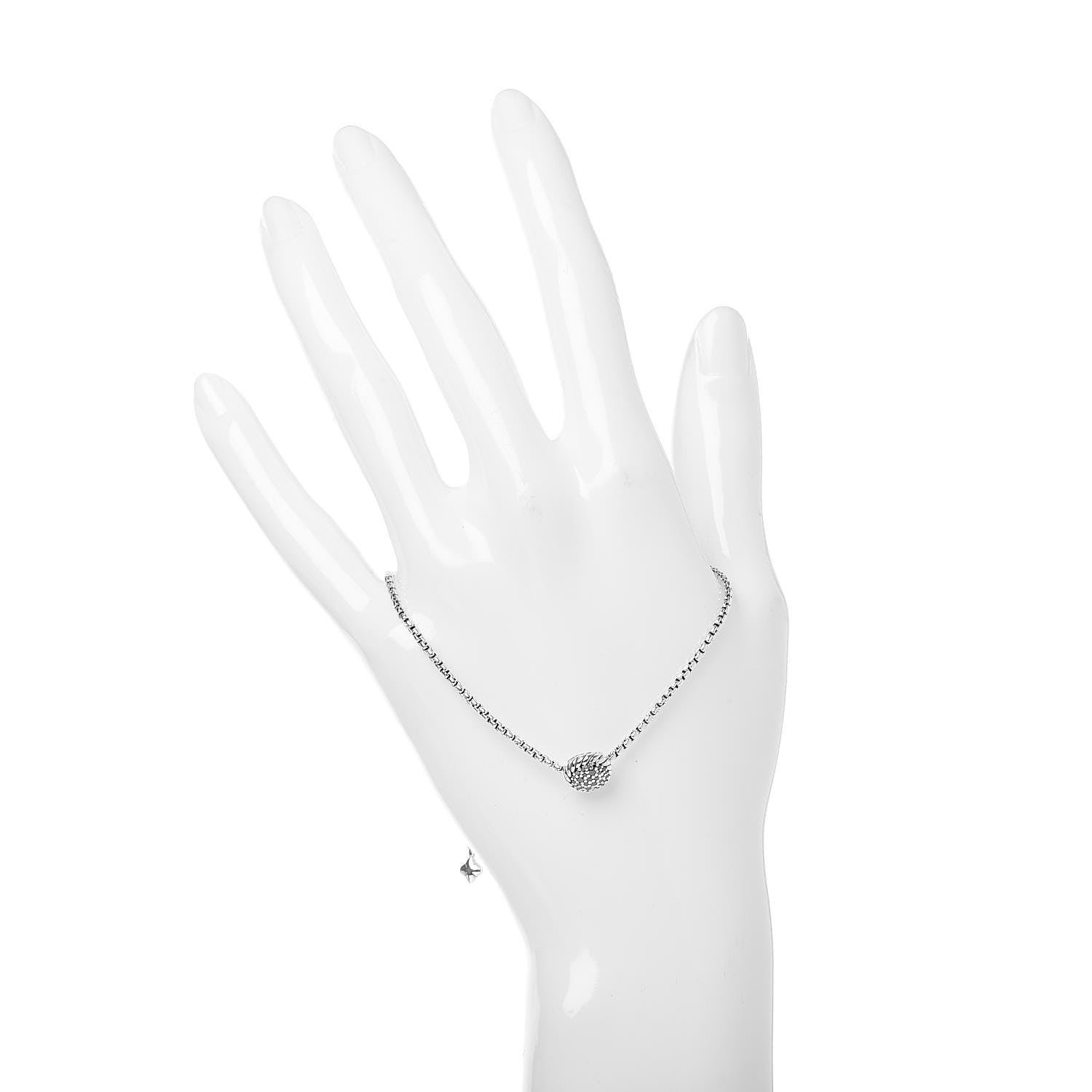 David Yurman Sterling Silver Black Diamond Chatelaine Petite Bracelet 2 of 4