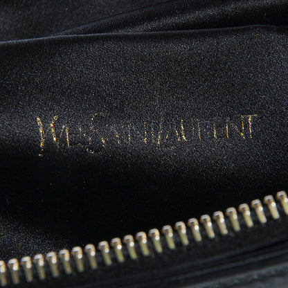 Saint Laurent Patent Oversized Cocktail Clutch Black 6 of 7