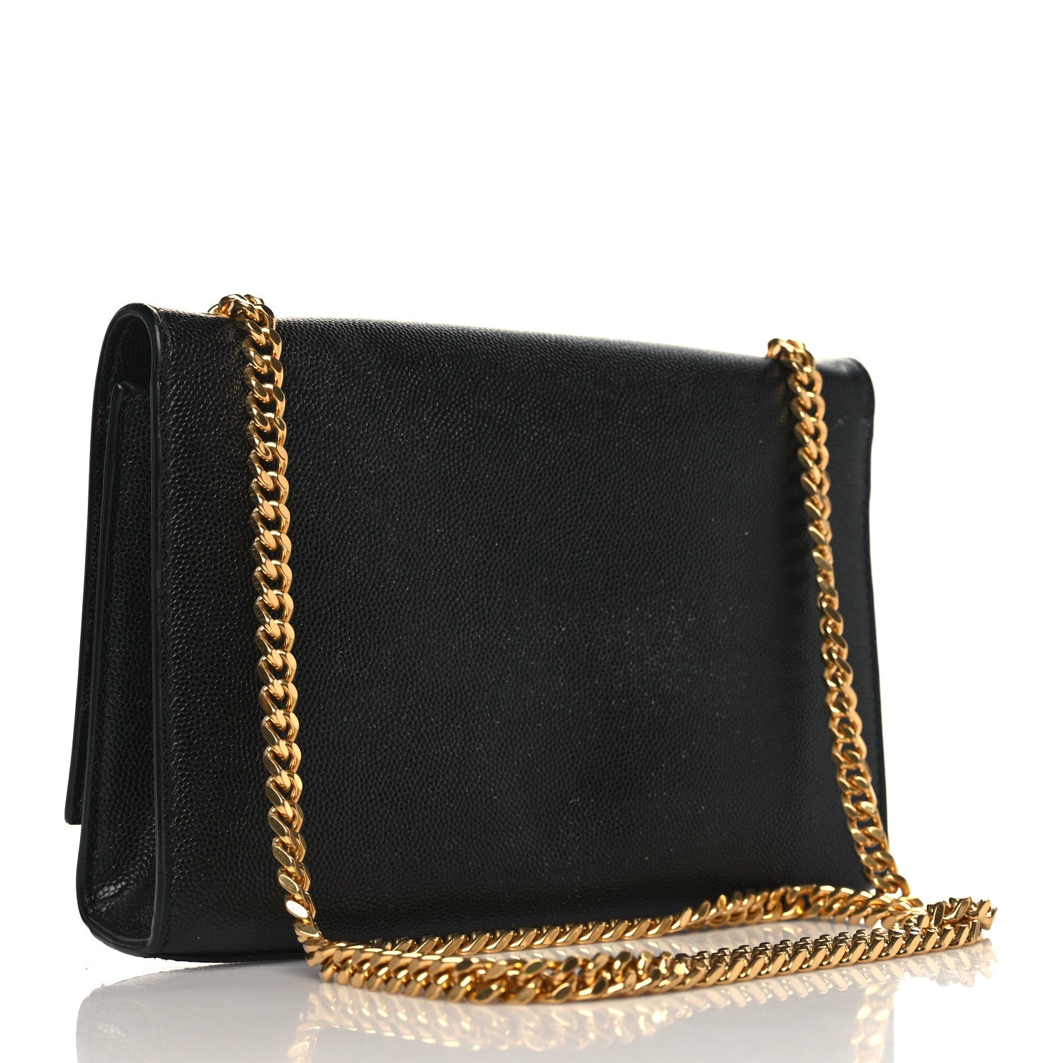 Saint Laurent Grain De Poudre Small Classic Monogram Kate Tassel Satchel Black 3 of 13