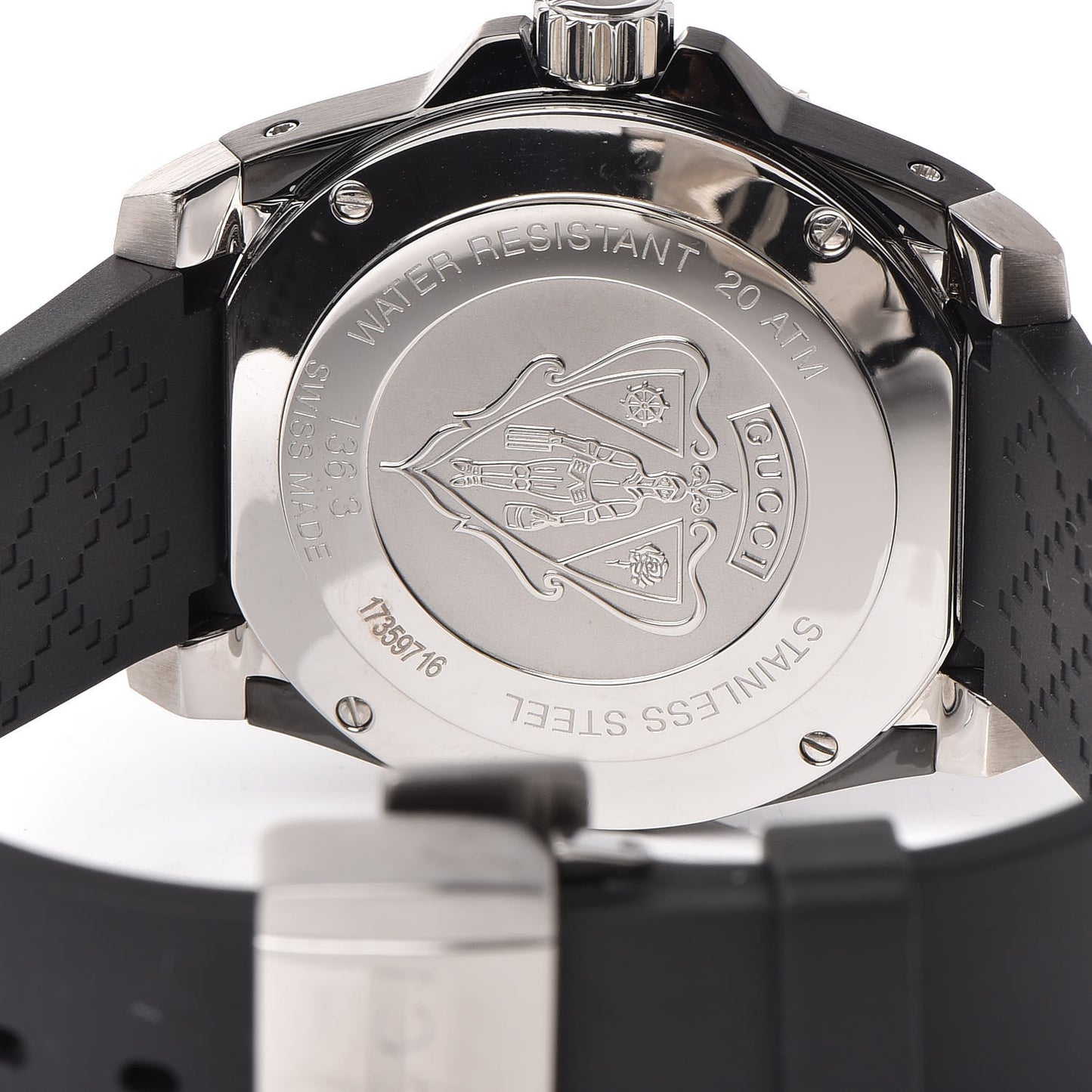 Stainless Steel Rubber 40mm Dive Quartz Watch Black