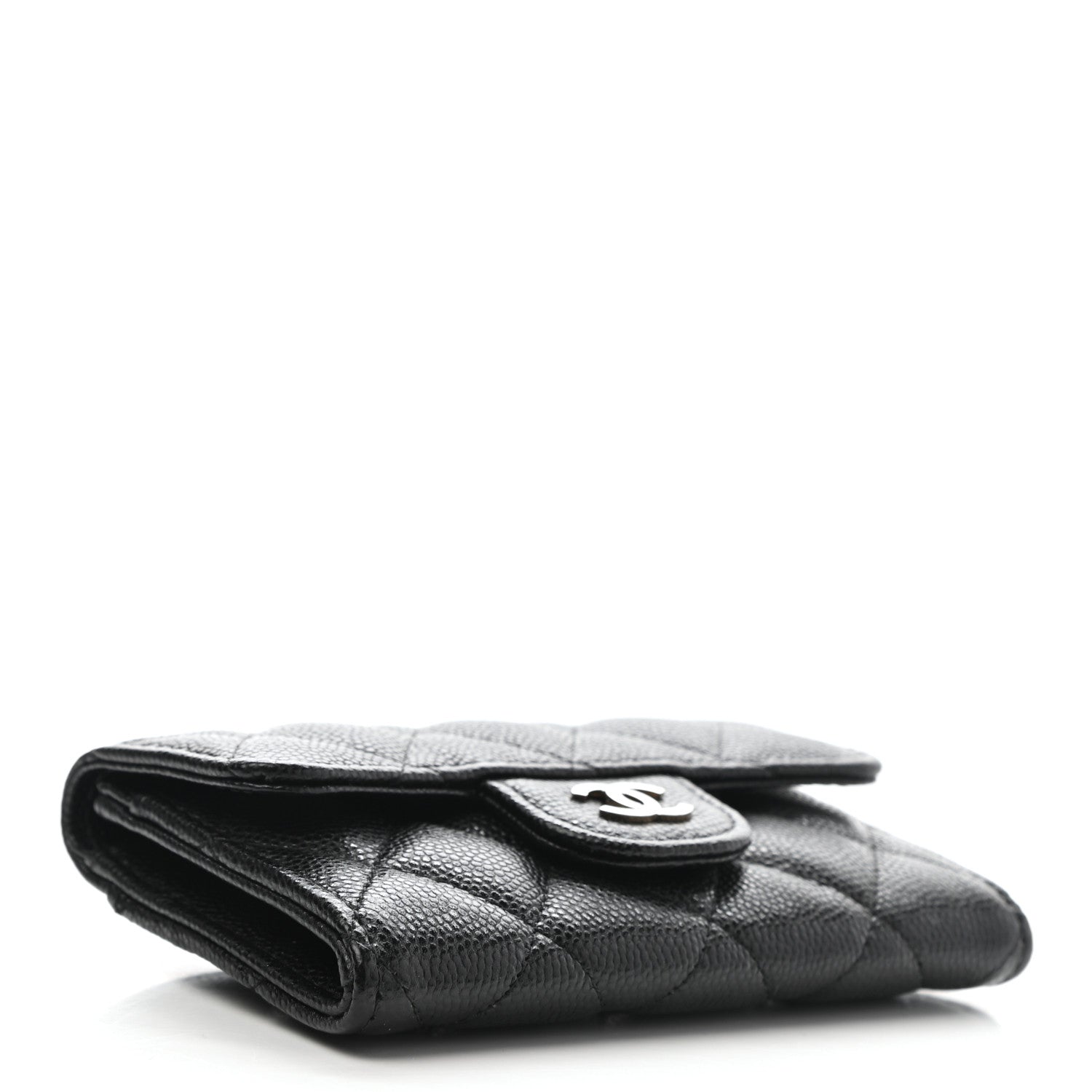 Chanel Caviar Quilted Flap Card Holder Wallet Black 4 of 8