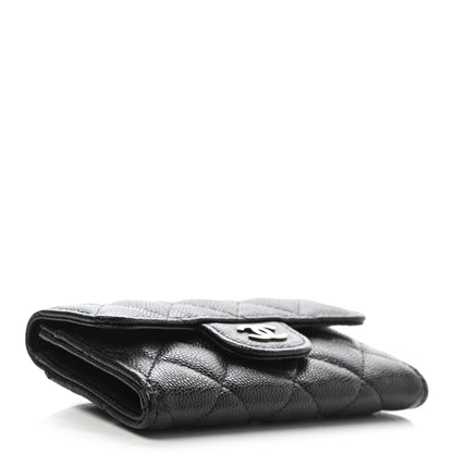 Chanel Caviar Quilted Flap Card Holder Wallet Black 4 of 8