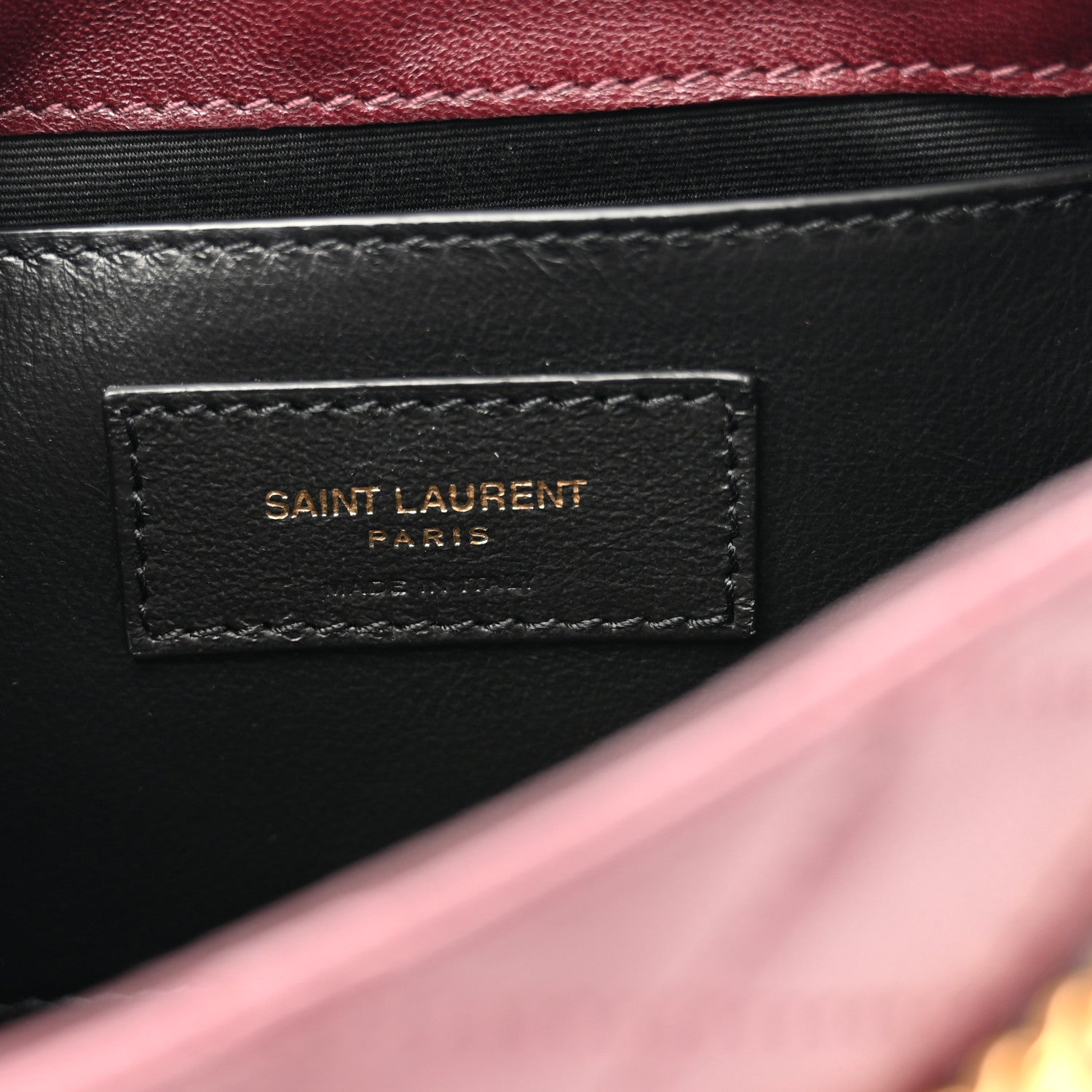 Saint Laurent Lambskin Quilted Monogram Mini Nolita Rouge Cabernet 6 of 10