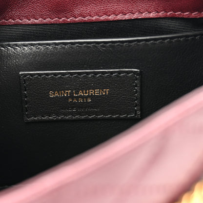 Saint Laurent Lambskin Quilted Monogram Mini Nolita Rouge Cabernet 6 of 10