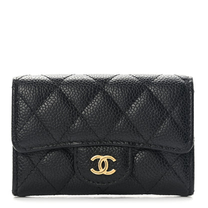 Chanel Caviar Quilted Flap Card Holder Black 1 of 12