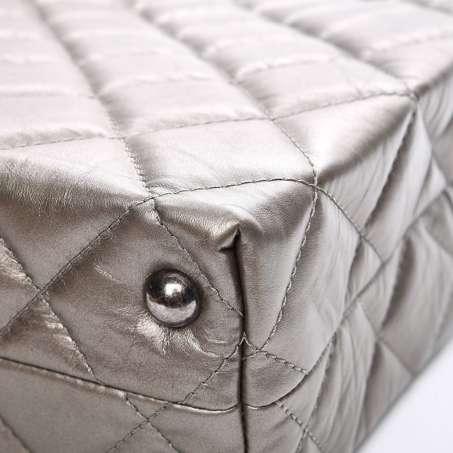 Chanel Aged Calfskin Quilted Reissue 2.55 Tote Light Gold 11 of 11
