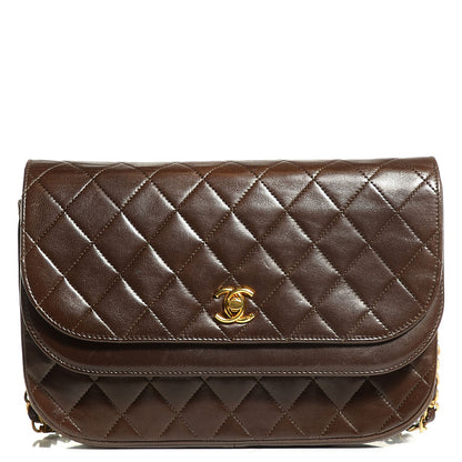 Chanel Lambskin Small Double Flap Brown 1 of 8
