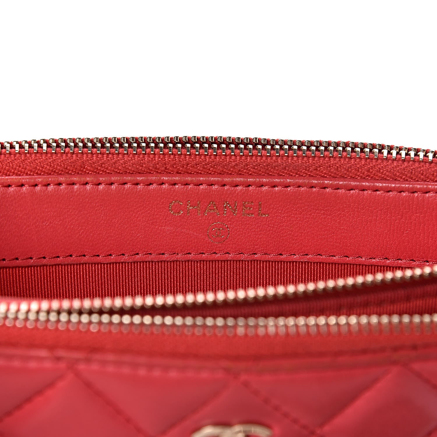 Chanel Lambskin Quilted Small Clutch With Chain Dark Pink 6 of 11