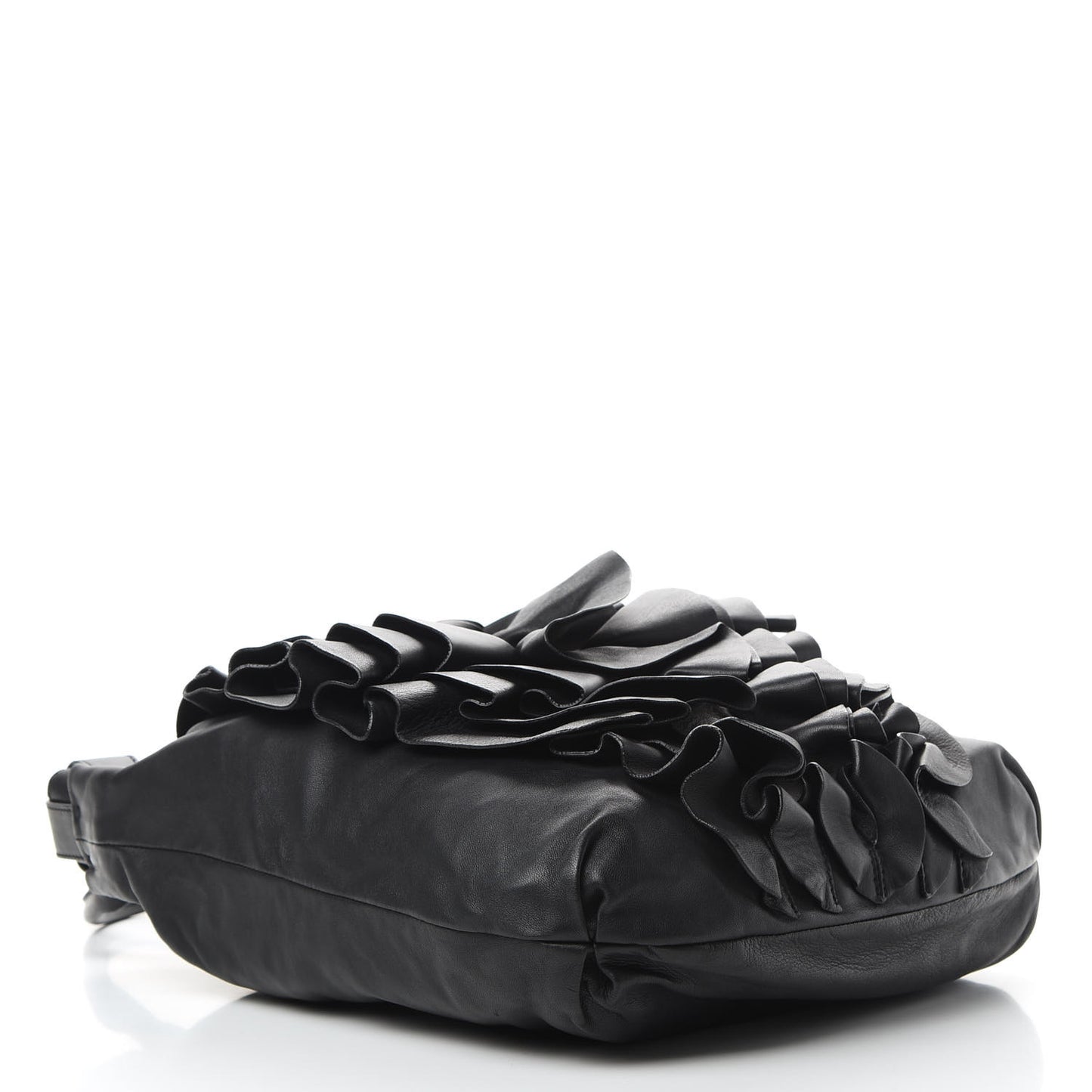 Nappa Pleated Tote Black