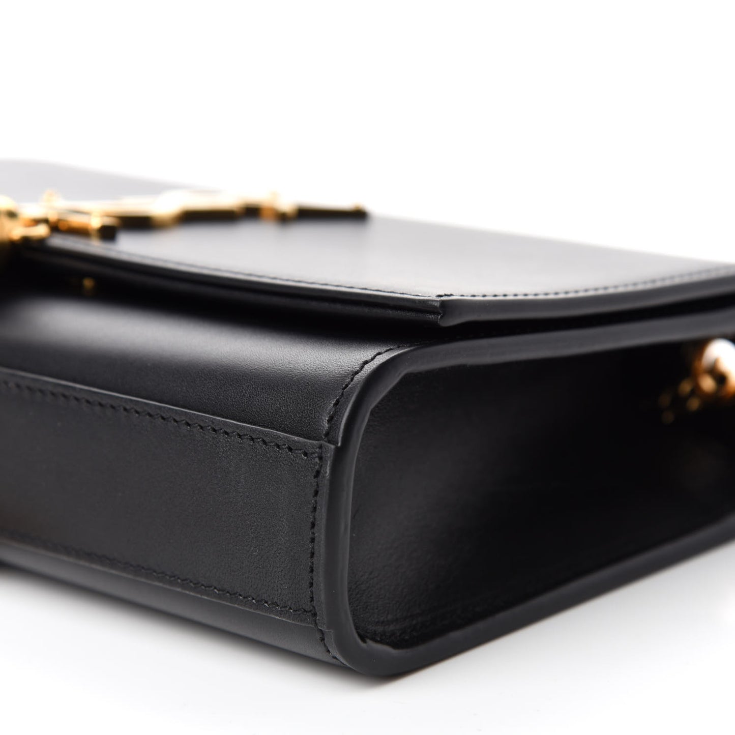 Smooth Calfskin Small Classic Monogram Kate Tassel Satchel Black