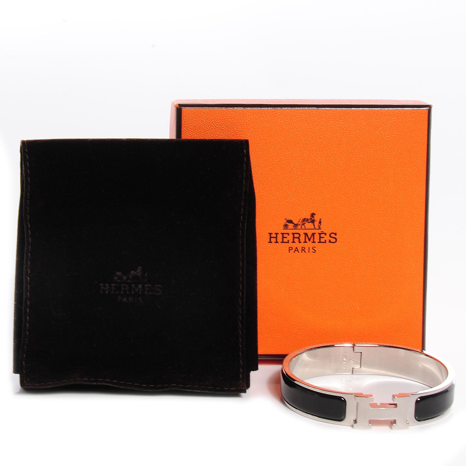 Hermes Enamel Narrow Clic Clac H Bracelet PM Black 5 of 5