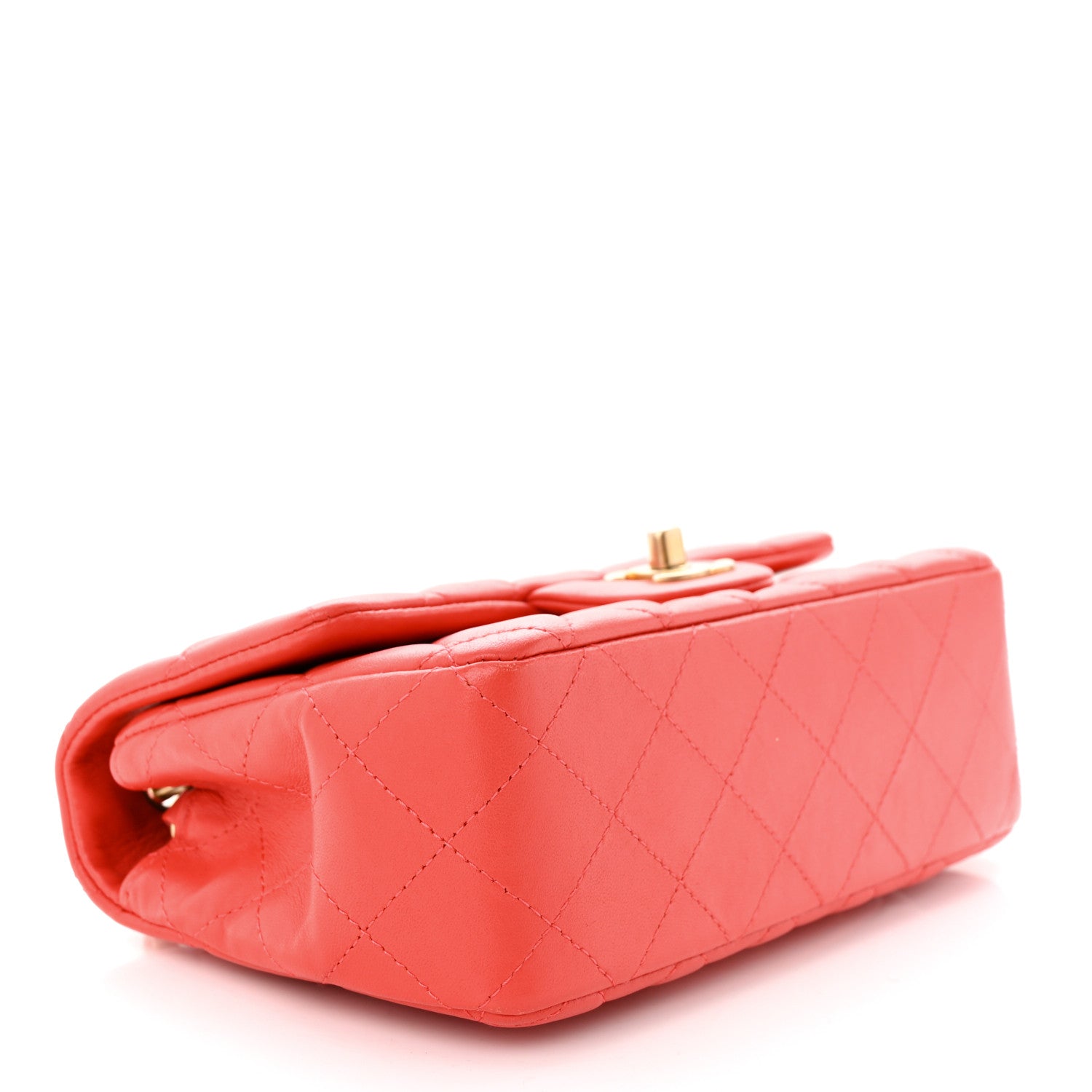Chanel Lambskin Quilted Mini Rectangular Flap Red 4 of 11