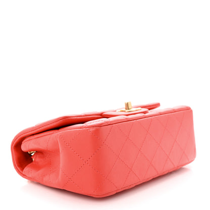 Chanel Lambskin Quilted Mini Rectangular Flap Red 4 of 11