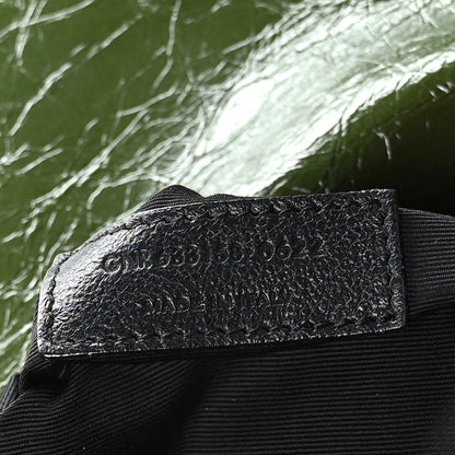 Saint Laurent Crinkled Calfskin Matelasse Monogram Medium Niki Chain Satchel Dark Pine 7 of 9