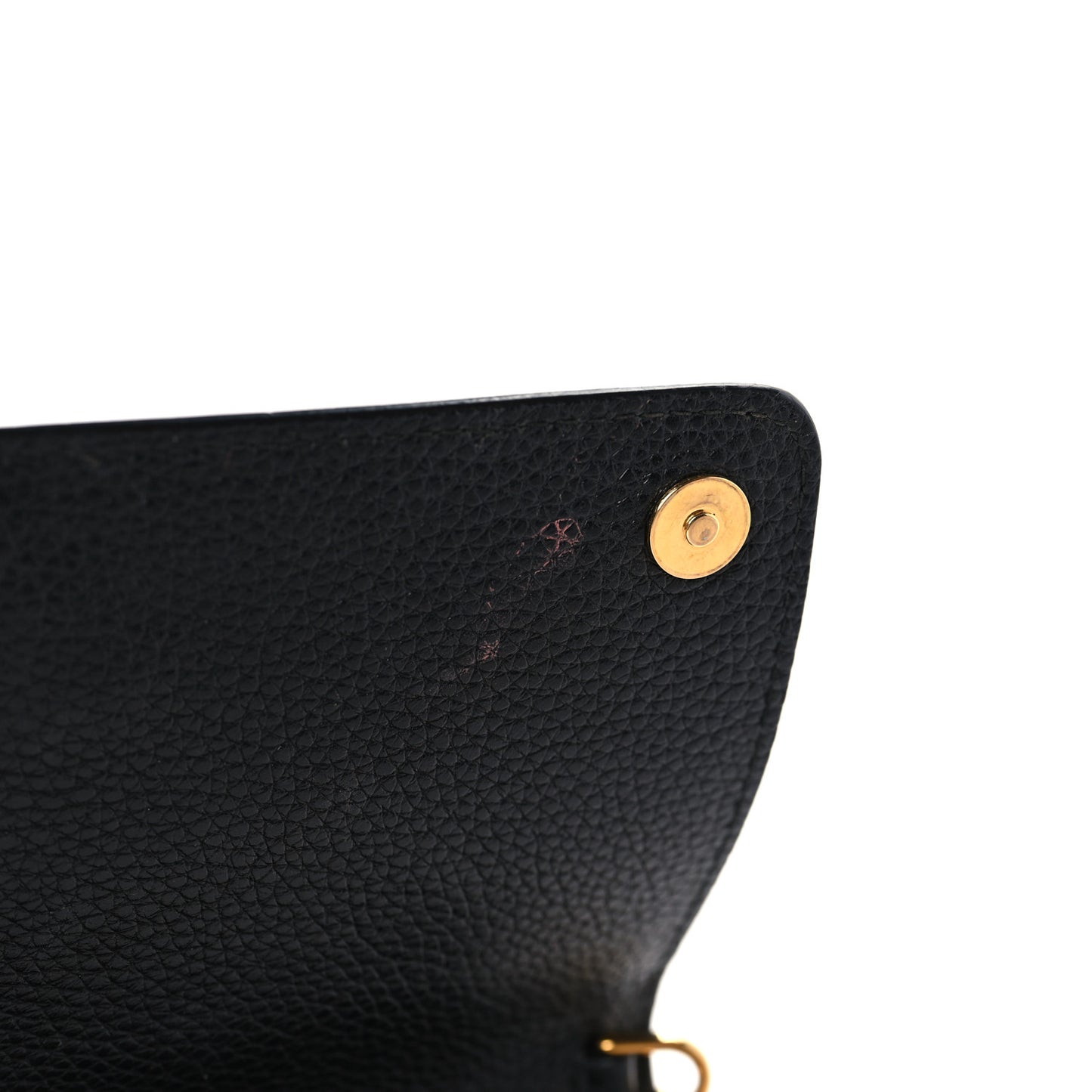 Vitello Daino Metal Chain Wallet Black