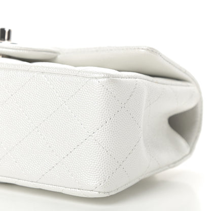 Chanel Iridescent Caviar Quilted Mini Top Handle Rectangular Flap White 7 of 11