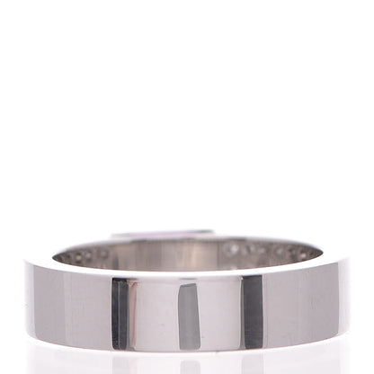 Gucci 18K White Gold Amethyst Diamond Band Ring 53 6.25 3 of 7