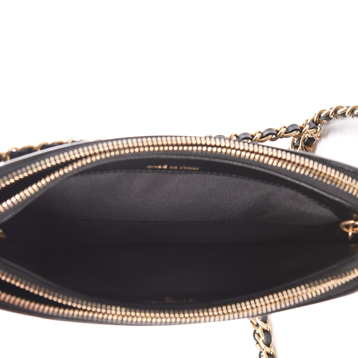 Caviar Quilted CC Filigree Clutch With Chain Black