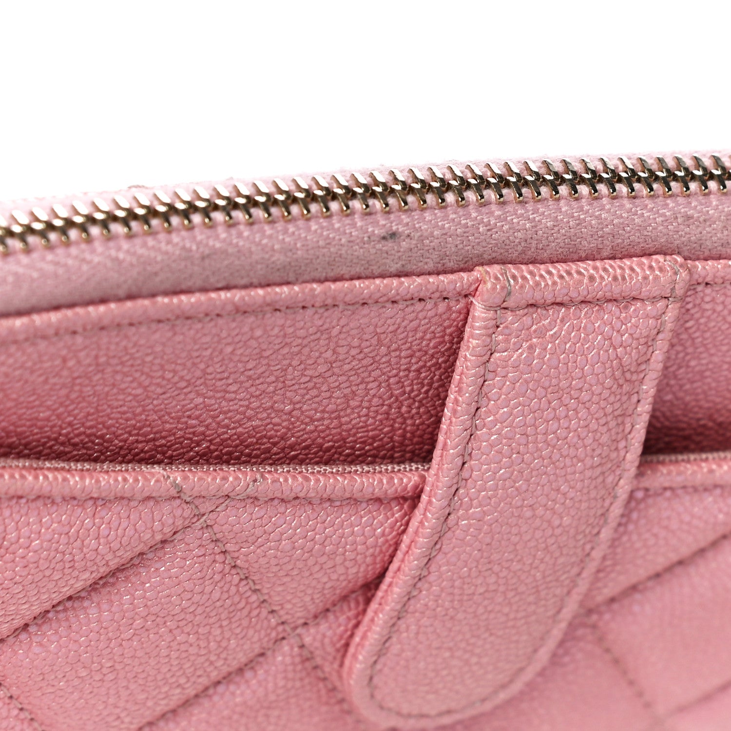 Chanel Iridescent Caviar Quilted Classic Pouch With Handle Rose Pink 16 of 16