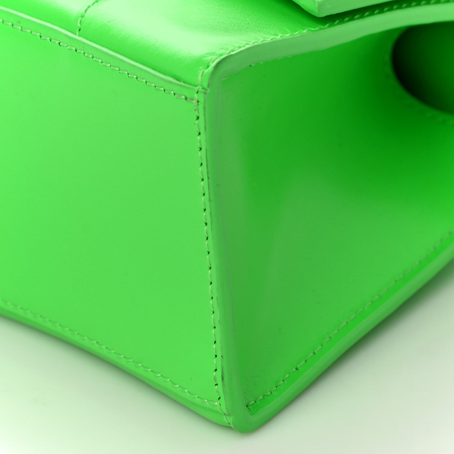 Balenciaga Shiny Box Calfskin Hourglass Top Handle Bag XS Fluo Green 11 of 11