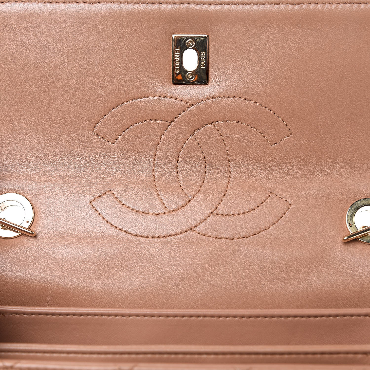 Chanel Lambskin Quilted Small Trendy CC Flap Dual Handle Bag Camel 19 of 20