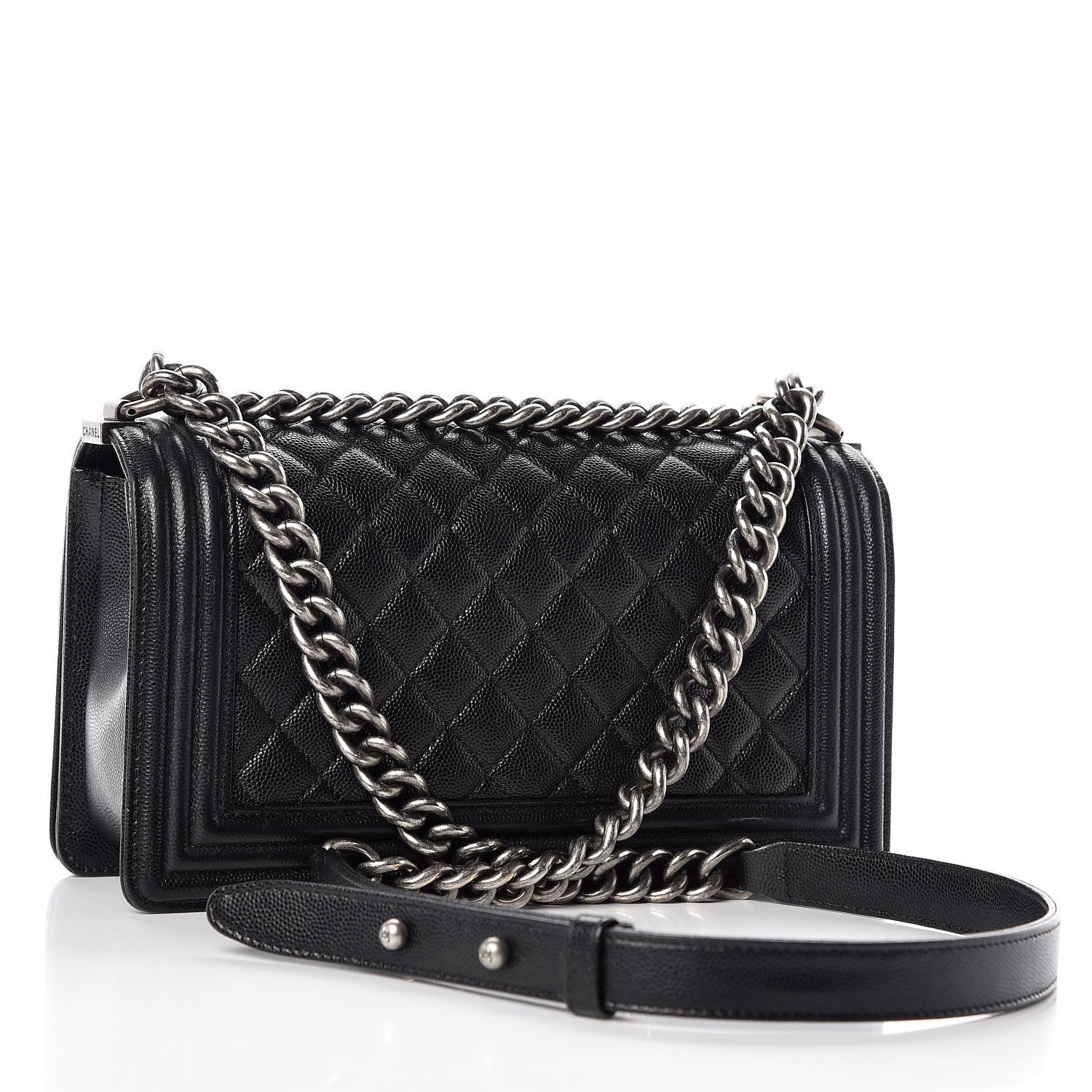 Chanel Caviar Quilted Medium Boy Flap Black 3 of 11