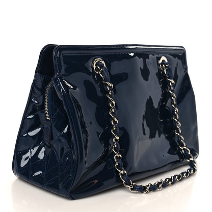 Chanel Vinyl Lipstick Ligne Tote Dark Navy Blue 3 of 8