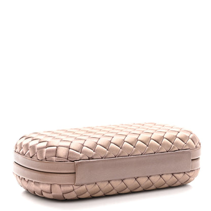 Bottega Veneta Satin Intrecciato Knot Clutch Nude 4 of 9