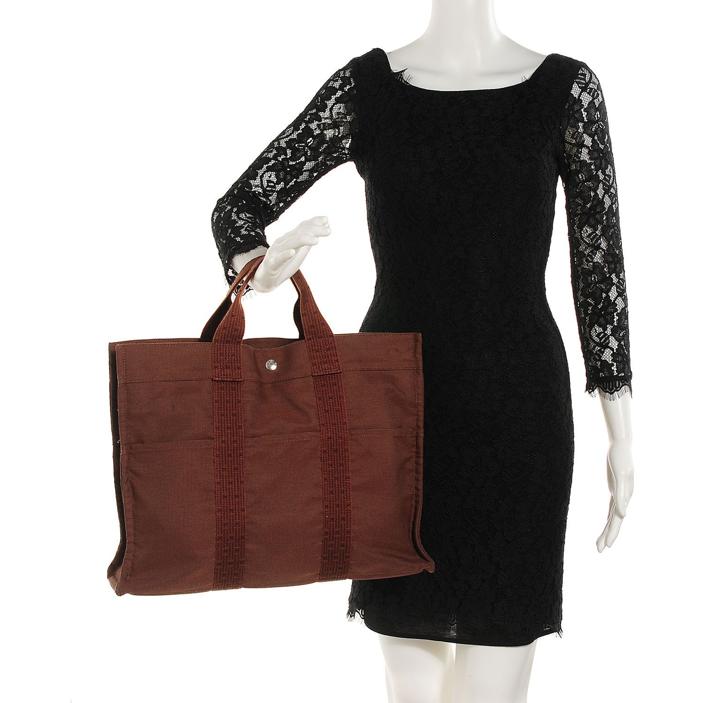 Canvas Herline MM Tote Brown
