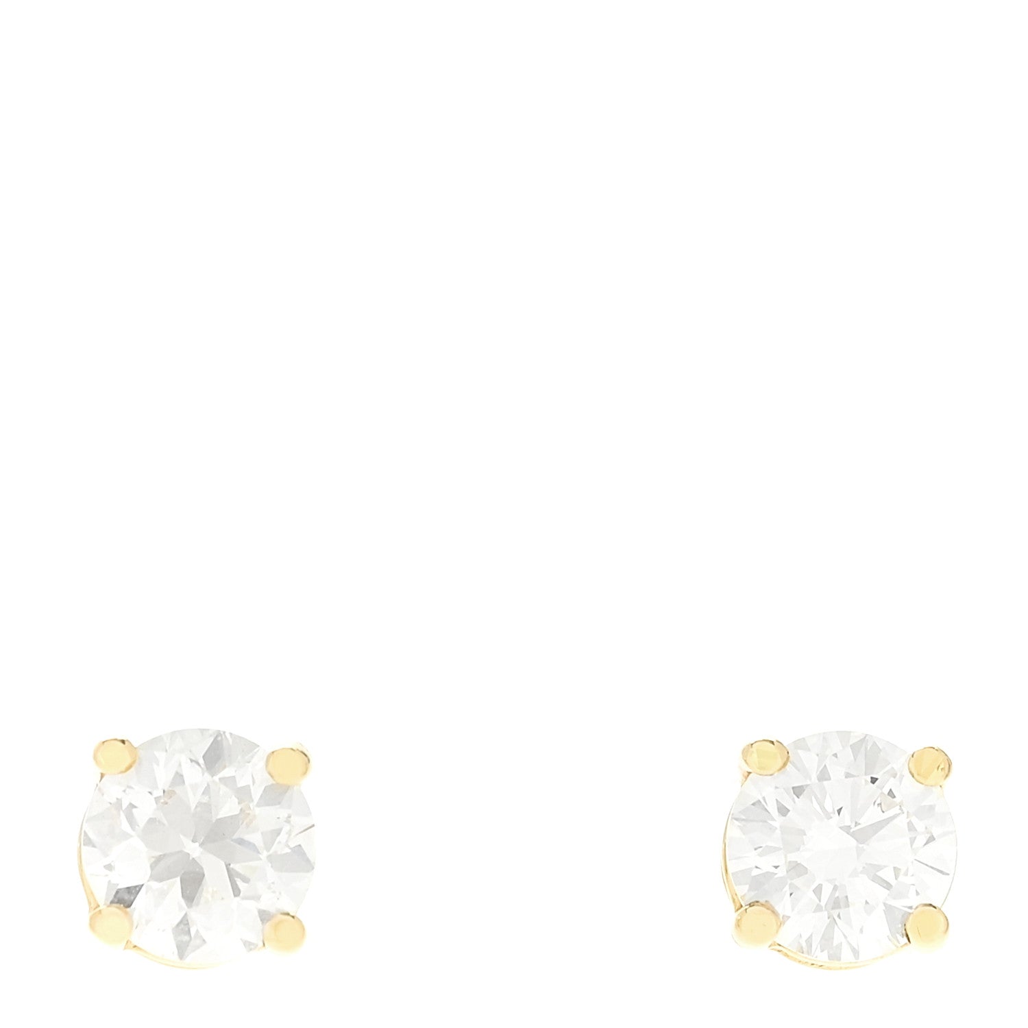 Parker & West by FASHIONPHILE PARKER & WEST 18K Yellow Gold Diamond 2.42ctw Solitaire Stud Earrings 1 of 4