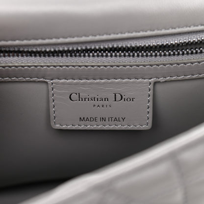 Christian Dior Calfskin Macrocannage Medium Caro Bag Iron Grey 6 of 10