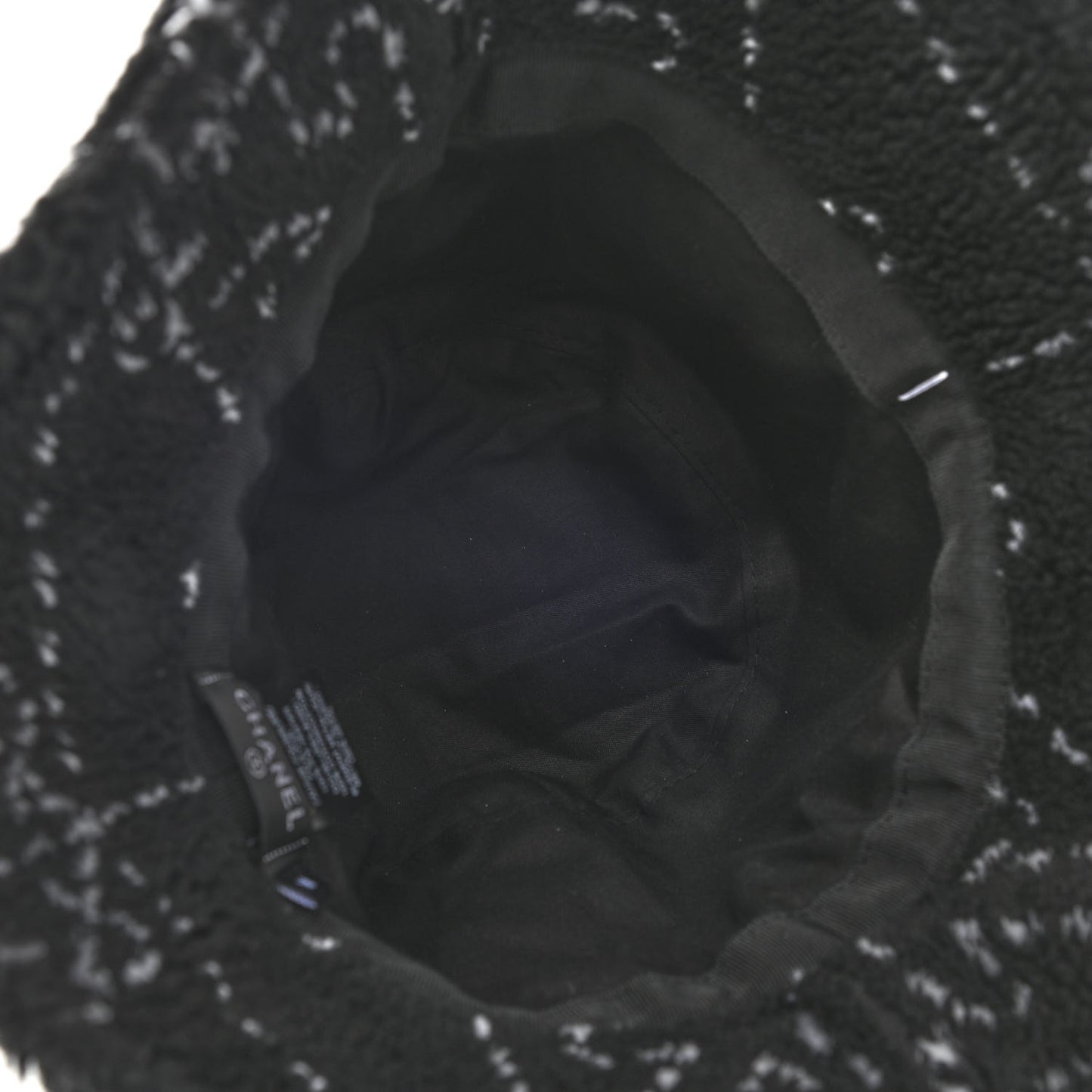 Faux Fur CC Bucket Hat M Black White