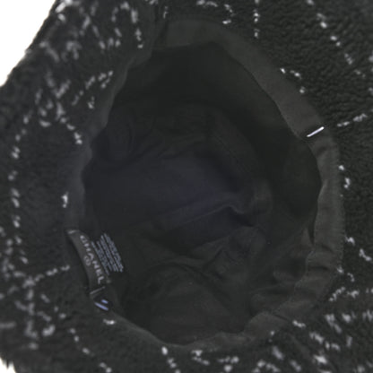 Chanel Faux Fur CC Bucket Hat M Black White 7 of 8