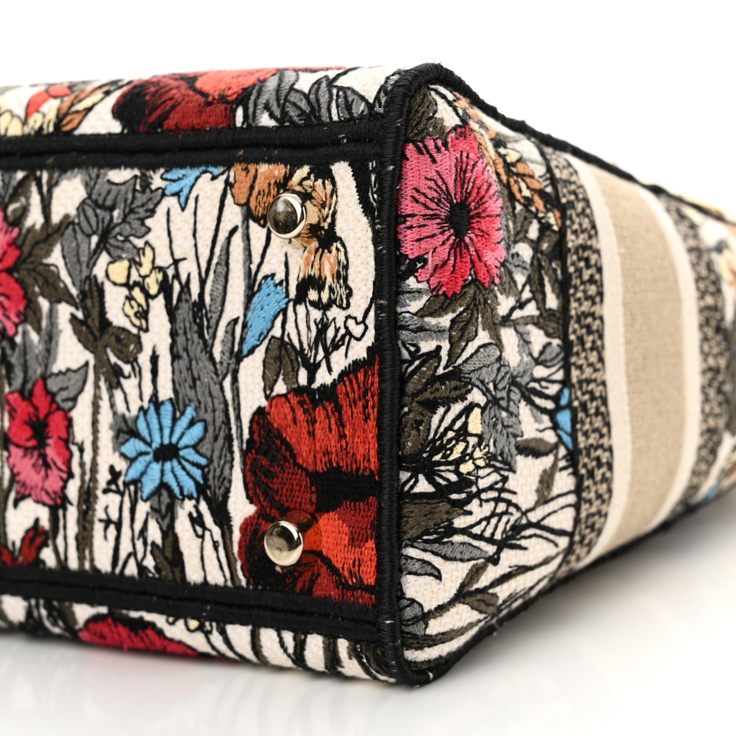 Canvas Embroidered Mille Fleurs Medium Lady D-Lite Multicolor